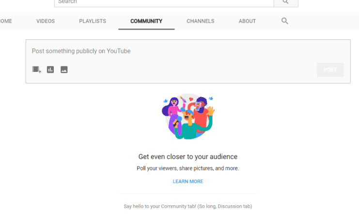 Youtube community tab